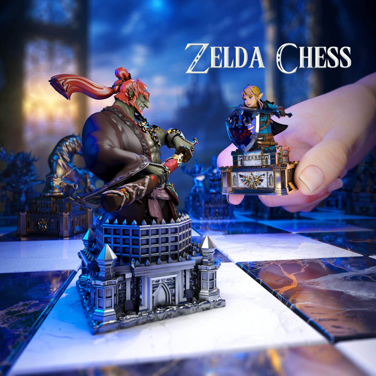 Oniric Armory - legend of zelda - chess set @projectSTL